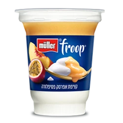 יוגורט מולר קציפה אפרסק ופסיפלורה