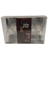 גביעי יין גדול 200 מ"ל 6 יח''