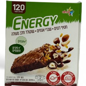 חטיפי אנרגיה מצופה שוקולד חלב   6 יח''