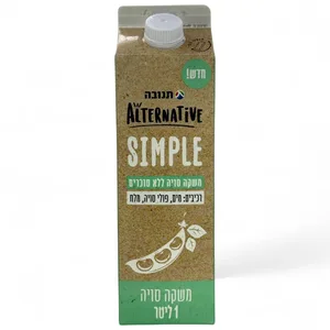 משקה סויה ללא סוכרים 1 ליטר