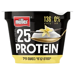 מולר פרוטאין בטעם וניל 0% 25 גרם חלבון